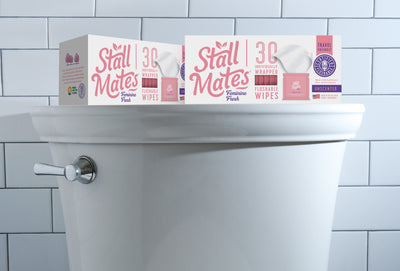 Stall Mates Feminine Fresh: 30 on-the-go flushable wipe singles (PH-Balanced)