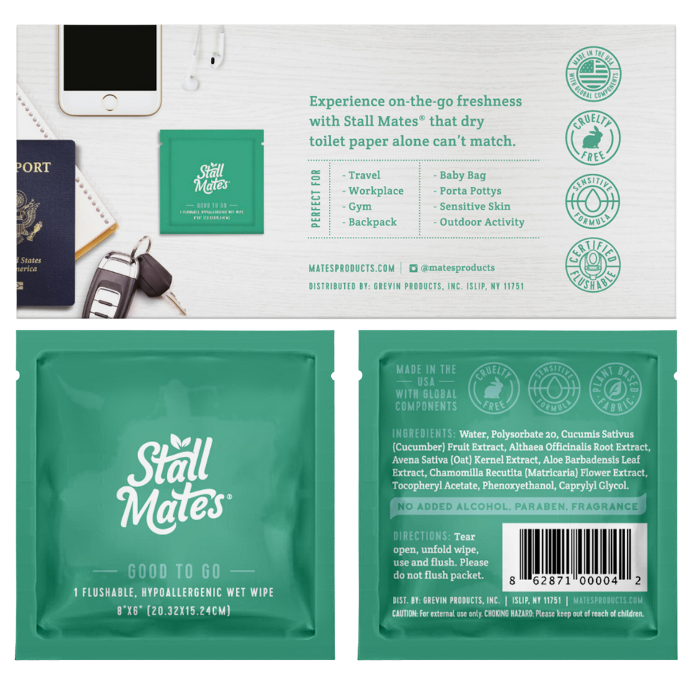 Stall Mates: 30 Wipe Travel Pack (on-the-go singles packets)