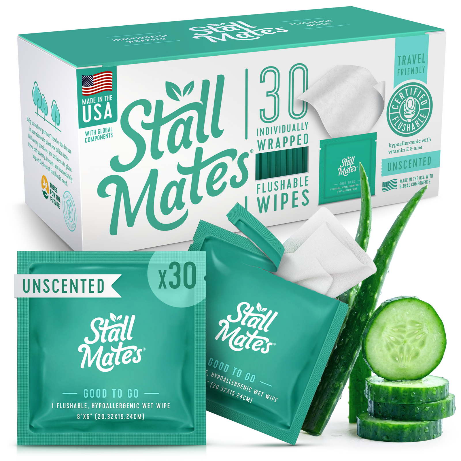 Stall Mates: 30 Wipe Travel Pack (on-the-go singles packets)