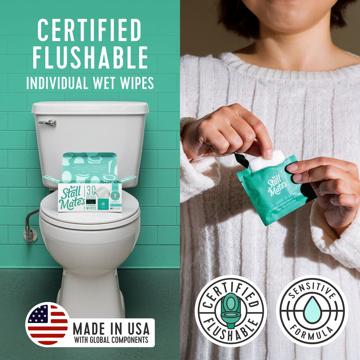 Stall Mates: 30 Wipe Travel Pack (on-the-go singles packets) - Mates ...